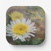 Soft and Dreamy Daisy Birthday Pappteller (Vorderseite)