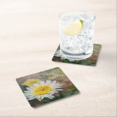 Soft and Dreamy Daisy Birthday Square Untersetzer (Vor Ort)