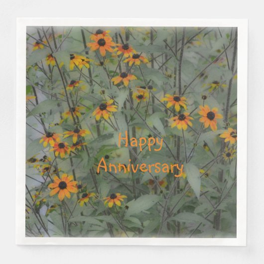 Soft and Dreamy Happy Anniversary Serviette (Vorderseite)