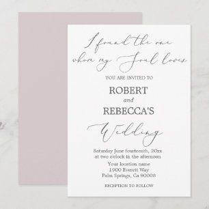 Soft and Elegante Wedding Einladung