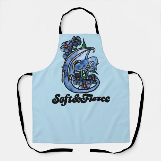 Soft and Fierce Dragon blau Schürze (Vorderseite)
