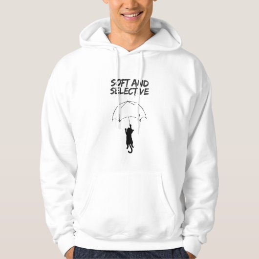Soft and Selective - Editable Quote Cat Hoodie (Vorderseite)