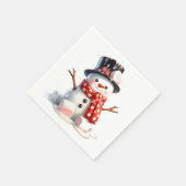 Soft and Sweet Marshmallow Snowman Leckerei Serviette (Ecke)