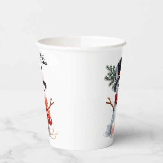 Soft and Sweet Marshmallow Snowman Pappbecher (Links)