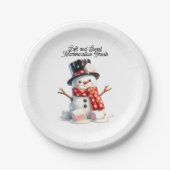 Soft and Sweet Marshmallow Snowman Pappteller (Vorderseite)