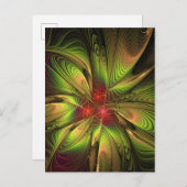 Soft and tenderderness Fraktal Fantasy Blume Ankündigungspostkarte (Vorne/Hinten)