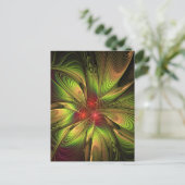 Soft and tenderderness Fraktal Fantasy Blume Ankündigungspostkarte (Stehend Vorderseite)