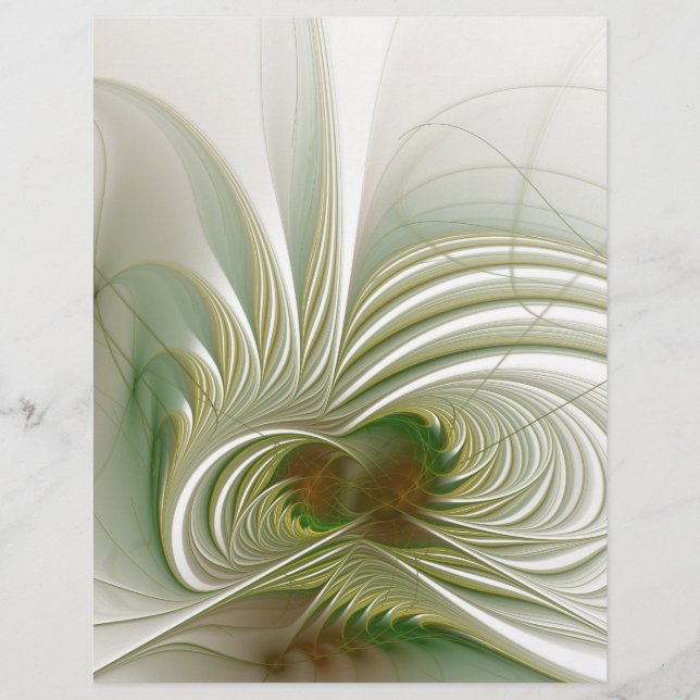 Soft and tenderderness Fraktal Fantasy Blume Briefbogen (Vorderseite)