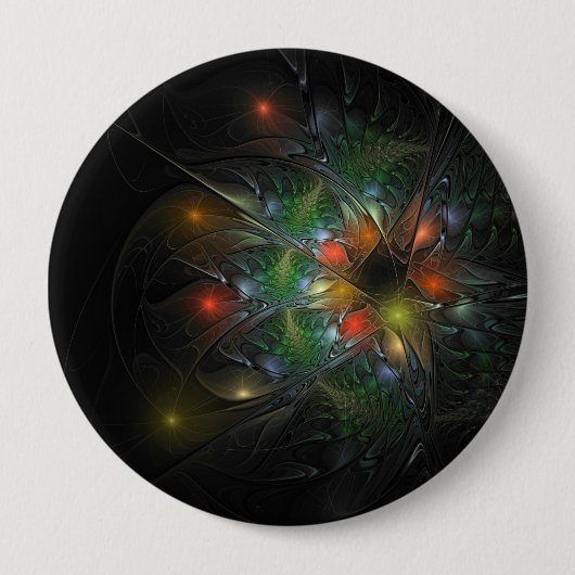 Soft and tenderderness Fraktal Fantasy Blume Button (Vorderseite)