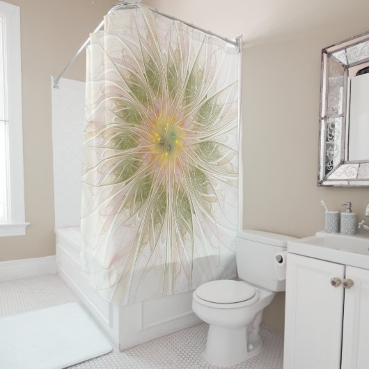 Soft and tenderderness Fraktal Fantasy Blume Duschvorhang (Beispiel)