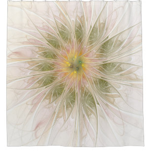 Soft and tenderderness Fraktal Fantasy Blume Duschvorhang