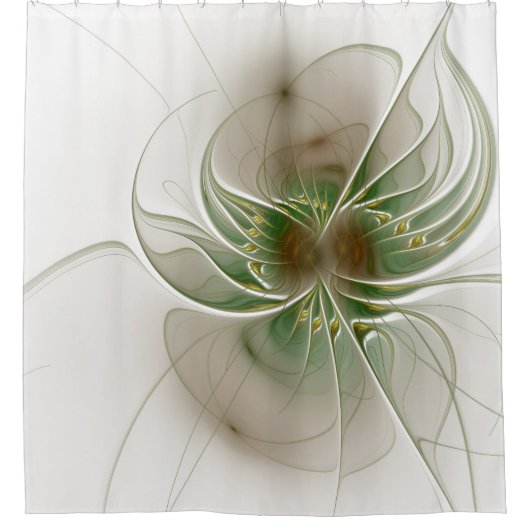Soft and tenderderness Fraktal Fantasy Blume Duschvorhang (Vorderseite)