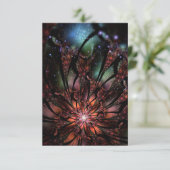 Soft and tenderderness Fraktal Fantasy Blume Einladung (Stehend Vorderseite)