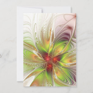 Soft and tenderderness Fraktal Fantasy Blume Feiertagskarte