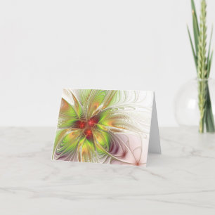 Soft and tenderderness Fraktal Fantasy Blume Feiertagskarte