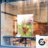 Soft and tenderderness Fraktal Fantasy Blume Fensteraufkleber (Café-Fenster)