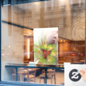 Soft and tenderderness Fraktal Fantasy Blume Fensteraufkleber (Café-Fenster)