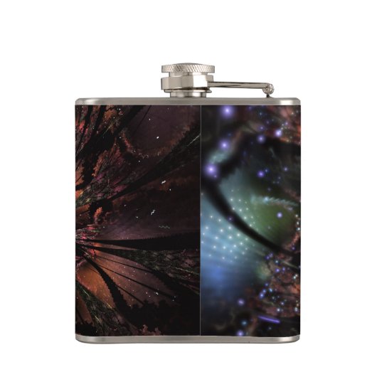 Soft and tenderderness Fraktal Fantasy Blume Flachmann (Rückseite)