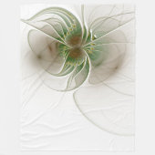 Soft and tenderderness Fraktal Fantasy Blume Fleecedecke (Vorderseite)