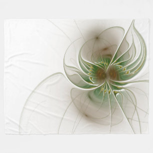 Soft and tenderderness Fraktal Fantasy Blume Fleecedecke
