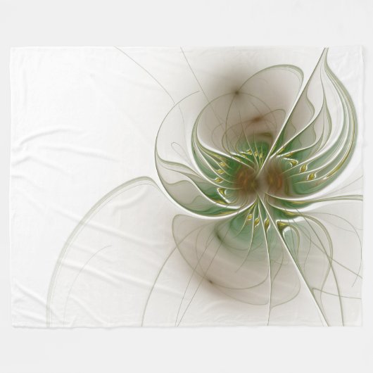 Soft and tenderderness Fraktal Fantasy Blume Fleecedecke (Vorderseite (Horizontal))
