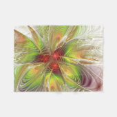 Soft and tenderderness Fraktal Fantasy Blume Fleecedecke (Vorderseite (Horizontal))