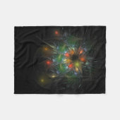 Soft and tenderderness Fraktal Fantasy Blume Fleecedecke (Vorderseite (Horizontal))