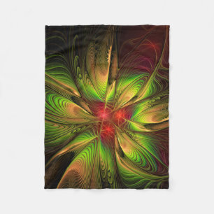 Soft and tenderderness Fraktal Fantasy Blume Fleecedecke