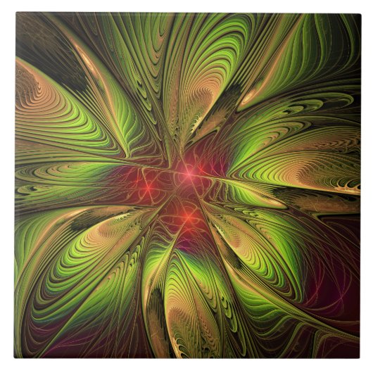 Soft and tenderderness Fraktal Fantasy Blume Fliese (Vorderseite)