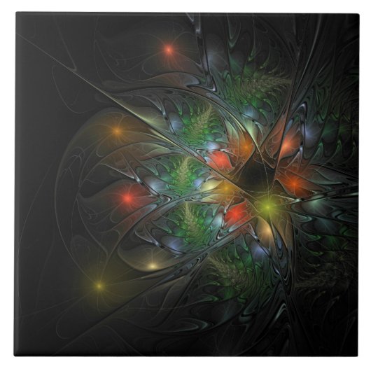 Soft and tenderderness Fraktal Fantasy Blume Fliese (Vorderseite)