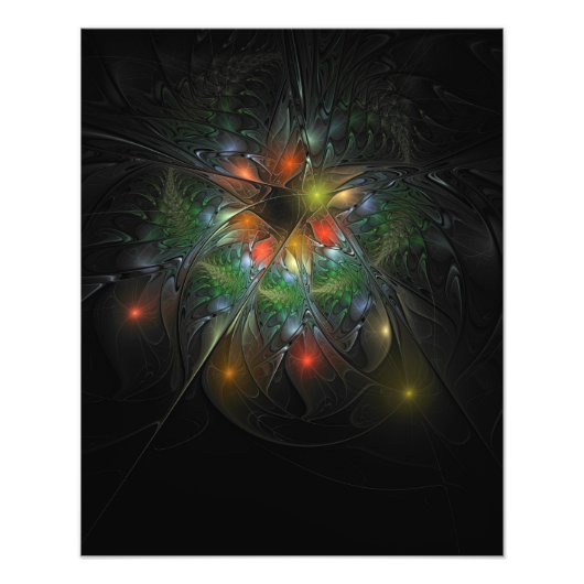 Soft and tenderderness Fraktal Fantasy Blume Fotodruck (Vorne)
