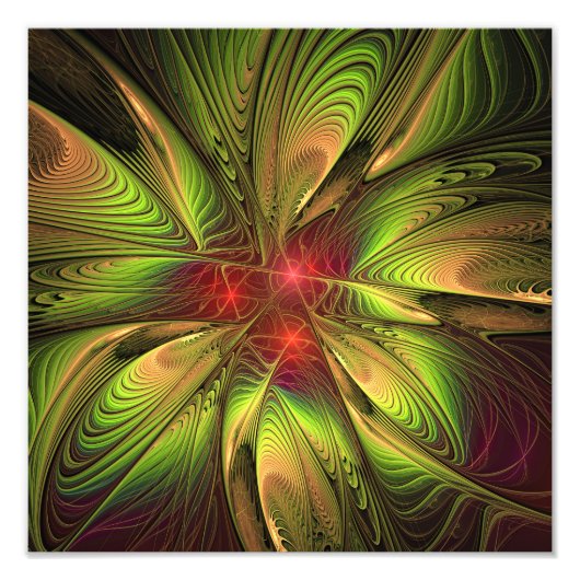 Soft and tenderderness Fraktal Fantasy Blume Fotodruck (Vorne)