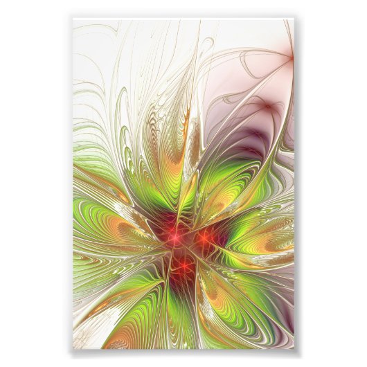 Soft and tenderderness Fraktal Fantasy Blume Fotodruck (Vorne)