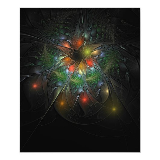 Soft and tenderderness Fraktal Fantasy Blume Fotodruck (Vorne)