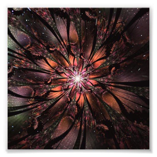 Soft and tenderderness Fraktal Fantasy Blume Fotodruck (Vorne)