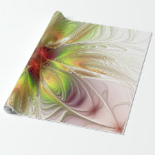 Soft and tenderderness Fraktal Fantasy Blume Geschenkpapier (Ungerollt)