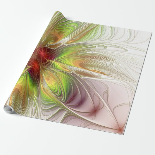 Soft and tenderderness Fraktal Fantasy Blume Geschenkpapier (Ungerollt)