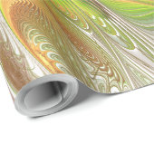 Soft and tenderderness Fraktal Fantasy Blume Geschenkpapier (Rolleneckpunkt)