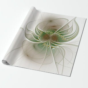 Soft and tenderderness Fraktal Fantasy Blume Geschenkpapier