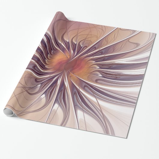 Soft and tenderderness Fraktal Fantasy Blume Geschenkpapier (Ungerollt)