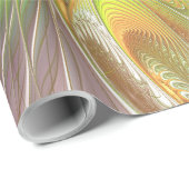 Soft and tenderderness Fraktal Fantasy Blume Geschenkpapier (Rolleneckpunkt)
