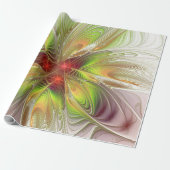 Soft and tenderderness Fraktal Fantasy Blume Geschenkpapier (Ungerollt)