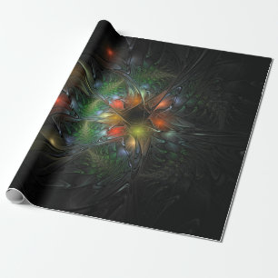 Soft and tenderderness Fraktal Fantasy Blume Geschenkpapier