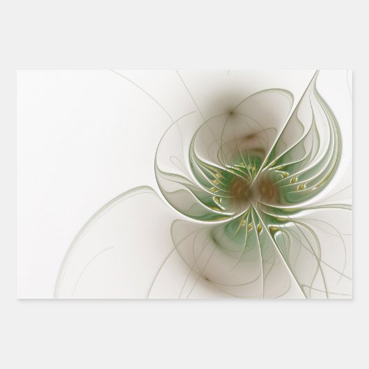 Soft and tenderderness Fraktal Fantasy Blume Geschenkpapier Set (Vorderseite)