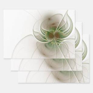 Soft and tenderderness Fraktal Fantasy Blume Geschenkpapier Set