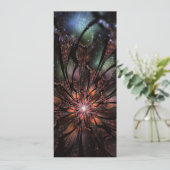 Soft and tenderderness Fraktal Fantasy Blume Hinweiskarte (Stehend Vorderseite)