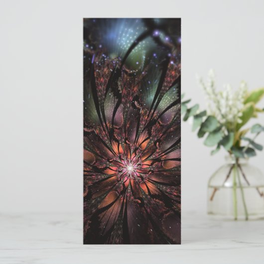 Soft and tenderderness Fraktal Fantasy Blume Hinweiskarte (Stehend Vorderseite)