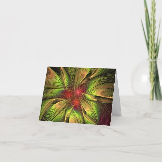 Soft and tenderderness Fraktal Fantasy Blume Karte (Vorderseite)