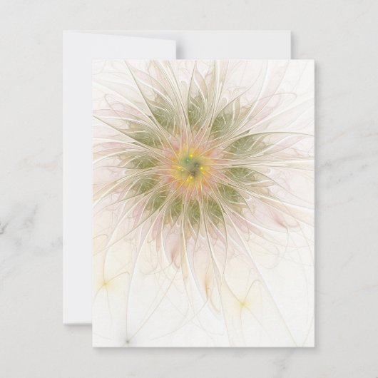Soft and tenderderness Fraktal Fantasy Blume Karte (Vorderseite)