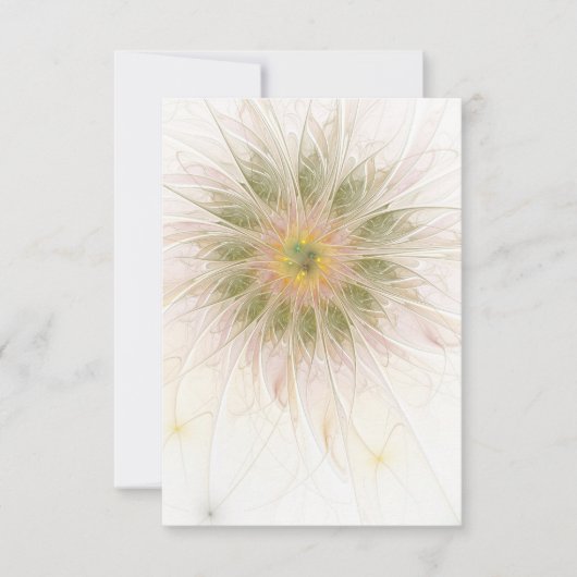 Soft and tenderderness Fraktal Fantasy Blume Karte (Vorderseite)